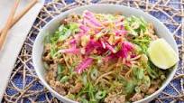 Pork Dan Dan Noodles with Watermelon Radish & Garlic-Lime Peanuts Pork Dan Dan Noodles with Watermelon Radish & Garlic-Lime Peanuts