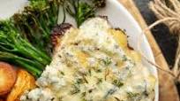 Pork Chops with Apple Sauce and Blue Cheese Pork Chops with Apple Sauce and Blue Cheese