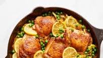 One-Pan Crispy Chicken With Turmeric-Lemon Cabbage and Peas One-Pan Crispy Chicken With Turmeric-Lemon Cabbage and Peas
