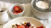 Buttermilk Waffles With Fresh Strawberry Compote Buttermilk Waffles With Fresh Strawberry Compote