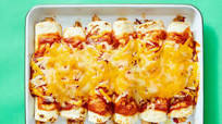 Low-Cal Chicken Enchiladas: No chopping. No slicing. No knife required! Low-Cal Chicken Enchiladas: No chopping. No slicing. No knife required!