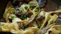 Farfalle with Steak and Peas Farfalle with Steak and Peas