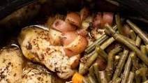 Slow Cooker Chicken Thighs and Vegetables with Herbs Slow Cooker Chicken Thighs and Vegetables with Herbs