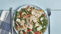Chicken Kale Caesar Salad with Crunchy Chickpeas Chicken Kale Caesar Salad with Crunchy Chickpeas