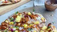 BBQ Chicken Pineapple Naan Pizza BBQ Chicken Pineapple Naan Pizza