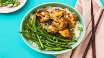 Firecracker Meatballs with Roasted Green Beans & Jasmine Rice Firecracker Meatballs with Roasted Green Beans & Jasmine Rice