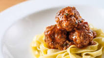 Pork meatballs with tagliatelle Pork meatballs with tagliatelle