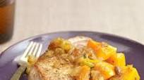Apple Juice Pork with Squash and Golden Raisins Apple Juice Pork with Squash and Golden Raisins