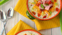 Slow Cooker Loaded Baked Potato and Ham Soup Slow Cooker Loaded Baked Potato and Ham Soup