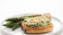 Rockefeller Bone-In Pork Chop with Parmesan asparagus Rockefeller Bone-In Pork Chop with Parmesan asparagus