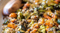 Warm Quinoa Roasted Veggie Salad with Homemade Vinaigrette Warm Quinoa Roasted Veggie Salad with Homemade Vinaigrette