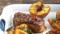 Balsamic-Marinated Pork Chops & Grilled Peaches Balsamic-Marinated Pork Chops & Grilled Peaches