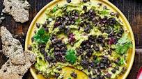 South American-style guacamole with popped black beans South American-style guacamole with popped black beans