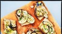 Aubergine and Mint Bruschetta Aubergine and Mint Bruschetta