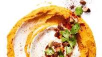 Carrot-Cumin Hummus with Yogurt & Smoked Almonds Carrot-Cumin Hummus with Yogurt & Smoked Almonds