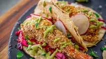 Gluten-Free Shrimp & Cauliflower Tacos with Avocado Crema Gluten-Free Shrimp & Cauliflower Tacos with Avocado Crema