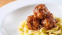 Pork meatballs with tagliatelle Pork meatballs with tagliatelle