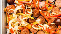 Sheet Pan Oven Baked Sausage and Peppers Sheet Pan Oven Baked Sausage and Peppers