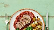Pork Loin, Romesco Sauce & Tenderstem Pork Loin, Romesco Sauce & Tenderstem