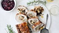 Bacon Pear and Blue Cheese Stuffed Pork Loin Bacon Pear and Blue Cheese Stuffed Pork Loin