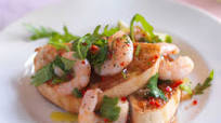 Chilli prawn bruschetta Chilli prawn bruschetta