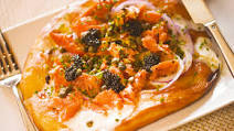 Wolfgang Puck's Spago-Style Smoked Salmon Pizza Wolfgang Puck's Spago-Style Smoked Salmon Pizza