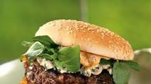 Andouille and Beef Burgers with Spicy Mayo and Caramelized Onions Andouille and Beef Burgers with Spicy Mayo and Caramelized Onions