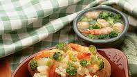 Broccoli-Shrimp Stuffed Idaho® Potatoes Broccoli-Shrimp Stuffed Idaho® Potatoes