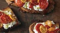 Bruschetta with Caramelized Tomatoes and Ricotta Bruschetta with Caramelized Tomatoes and Ricotta