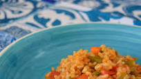 Arroz integral con sofrito verduras Arroz integral con sofrito verduras