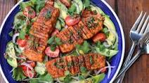 Grilled salmon and avocado salad Grilled salmon and avocado salad