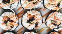 Spicy Salmon Sushi Rolls Spicy Salmon Sushi Rolls