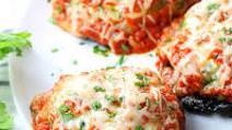 Chicken Parmesan Stuffed Mushrooms with Spinach Chicken Parmesan Stuffed Mushrooms with Spinach
