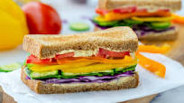Rainbow Hummus Sandwich Rainbow Hummus Sandwich