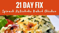 21 Day Fix Spinach Artichoke Chicken Bake 21 Day Fix Spinach Artichoke Chicken Bake