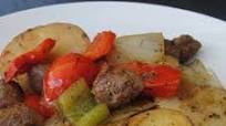 Sausage, Peppers, Onions, and Potato Bake Sausage, Peppers, Onions, and Potato Bake
