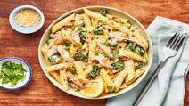 Penne Limone with Chicken plus Zucchini, Toasted Garlic & Basil Penne Limone with Chicken plus Zucchini, Toasted Garlic & Basil