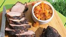 Coffee-Rubbed Grilled Pork Tenderloin with Watermelon Rind Relish Coffee-Rubbed Grilled Pork Tenderloin with Watermelon Rind Relish