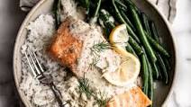 Baked Salmon with Lemon Dill Sauce Baked Salmon with Lemon Dill Sauce