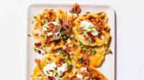 Cheesy Leftover Mashed Potato Waffles Cheesy Leftover Mashed Potato Waffles