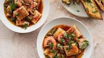 Seafood Pasta With Tomato and Crushed Olives Seafood Pasta With Tomato and Crushed Olives