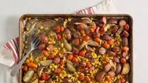 Oven-Roasted Sausage, Corn, and Potatoes Oven-Roasted Sausage, Corn, and Potatoes
