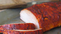 Smoked pork loin with vinegar mopped crust Smoked pork loin with vinegar mopped crust