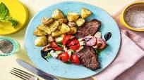 Steak Caprese with Mozzarella, Tomatoes, and Herbed Potatoes Steak Caprese with Mozzarella, Tomatoes, and Herbed Potatoes
