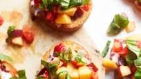 Peach and Strawberry Fruit Bruschetta Peach and Strawberry Fruit Bruschetta
