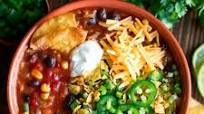 Vegetarian Enchilada Soup with Beans and Rice Vegetarian Enchilada Soup with Beans and Rice