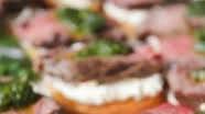 Beef Tenderloin Crostini with Whipped Goat Cheese and Pesto Beef Tenderloin Crostini with Whipped Goat Cheese and Pesto