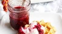 Multi-Grain Blackberry Waffles with Yogurt Multi-Grain Blackberry Waffles with Yogurt