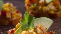 Lobster + Corn Bruschetta Lobster + Corn Bruschetta