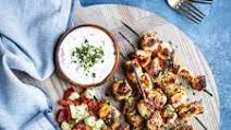 The Ultimate Chicken Souvlaki with Tzatziki and Israeli Salad The Ultimate Chicken Souvlaki with Tzatziki and Israeli Salad